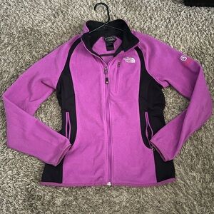 The North Face Magenta and Black Fleece Jacket